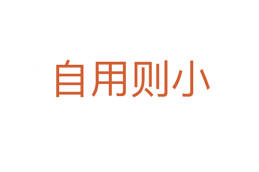 自用则小